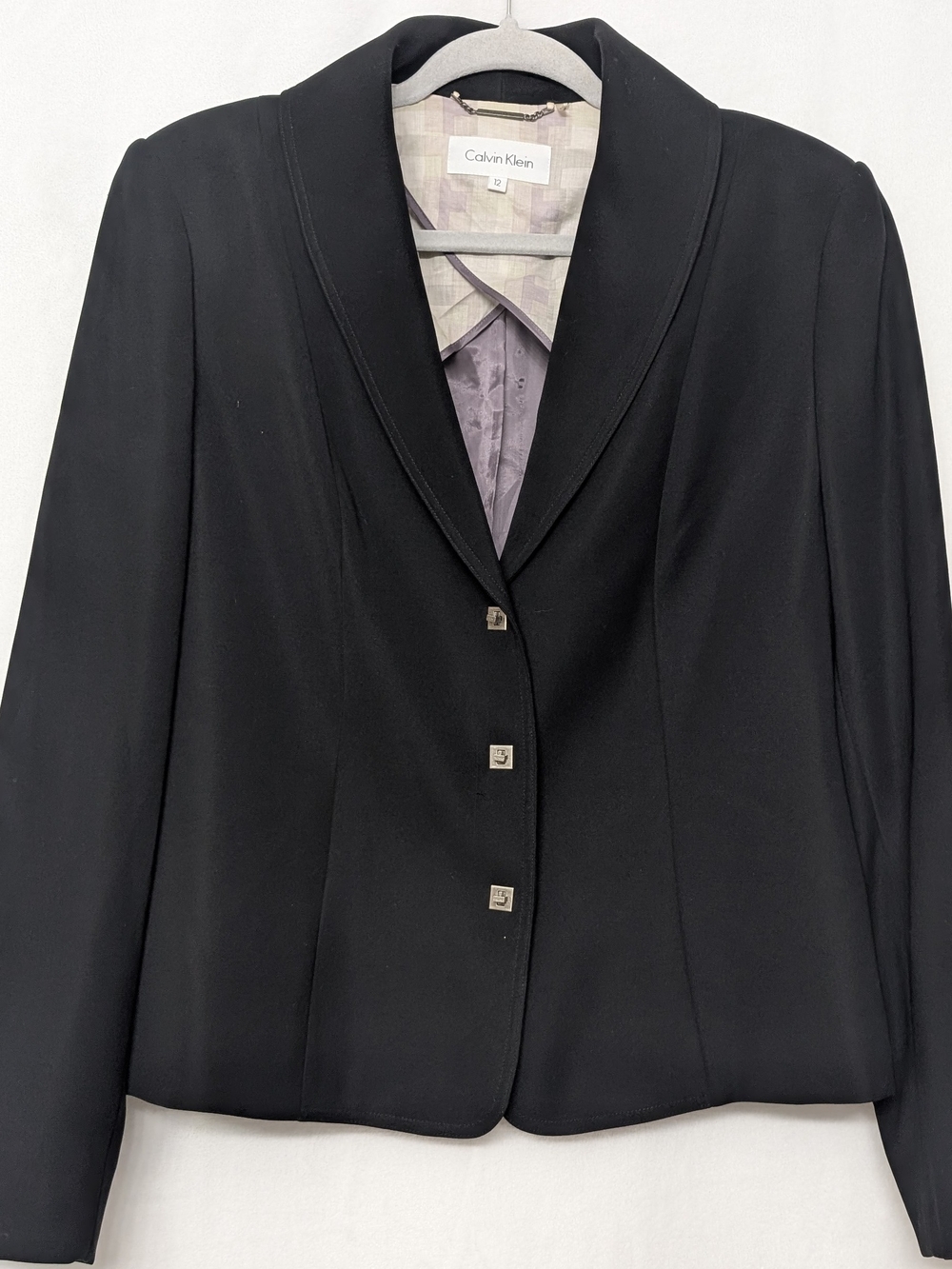 Calvin Klein Women's Black Tailored Blazer Jacket